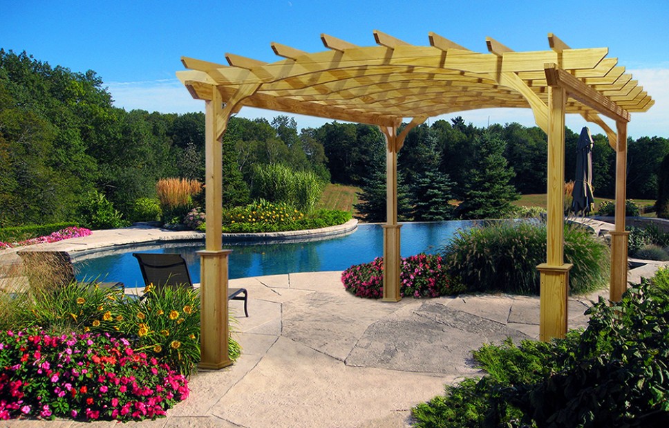 Amish Country Gazebos 10x12 Pergola-in-a-Box Made with Southern Yellow Pine