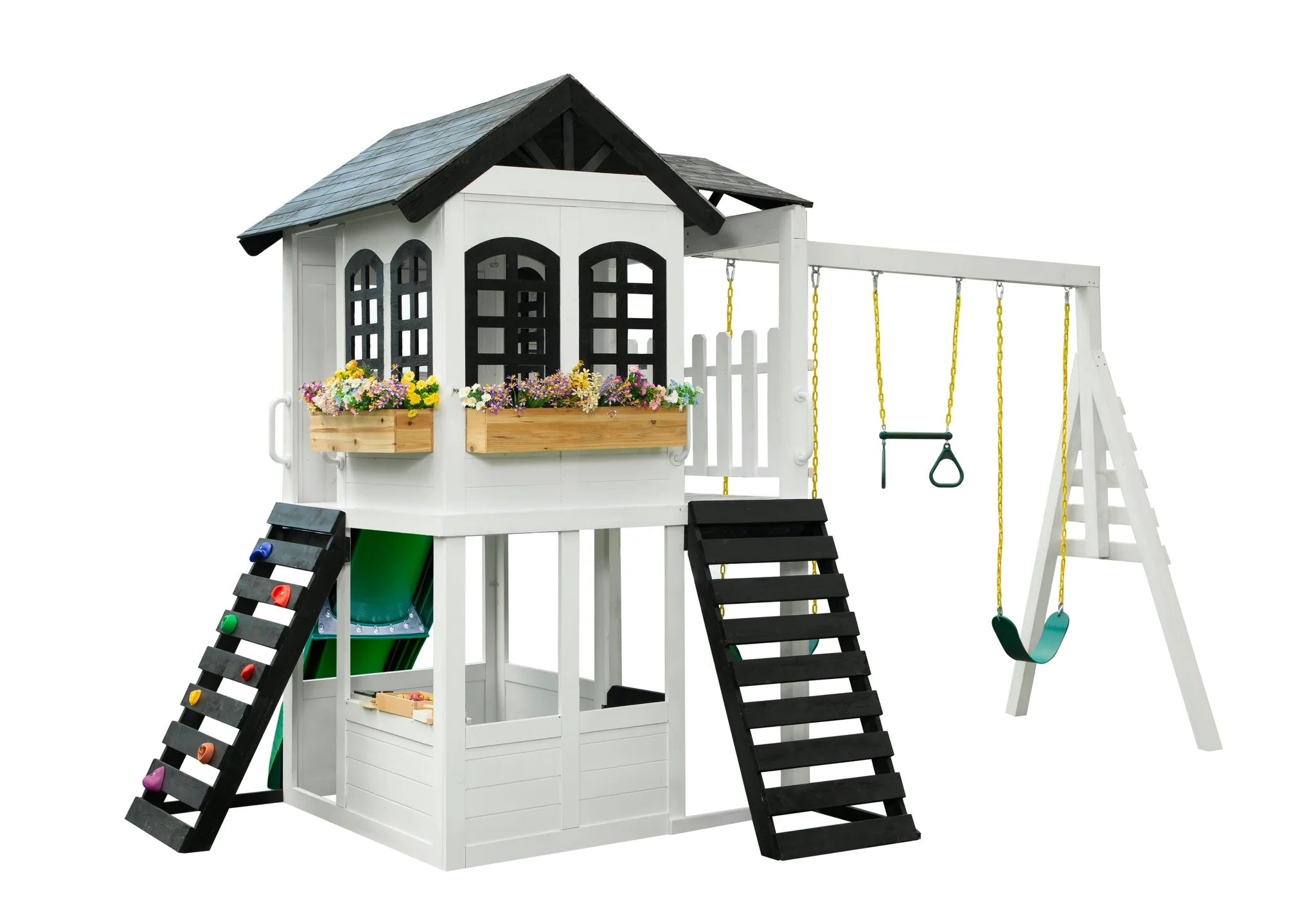 2MamaBees Reign Two Story Playhouse with Kitchen